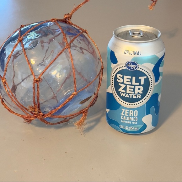 5” Diameter 15 3/4 Circumference Large FLOAT Glass Ball Fishing Bouy Vintage - Picture 6 of 7